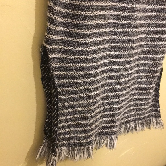 Topshop shirt dress tunic midi knit striped fringe - Picture 4 of 6